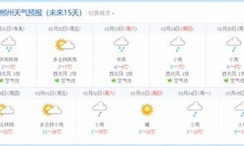 未来几天郴州的天气_郴州天气未来40天