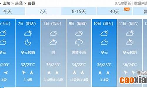 曹县天气预报40天查询_曹县天气预报一周的天气